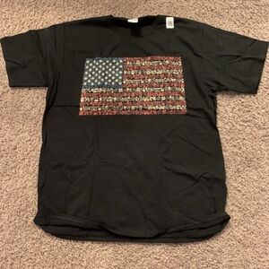 Gaming Icons that make an American flag T-shirt. Large